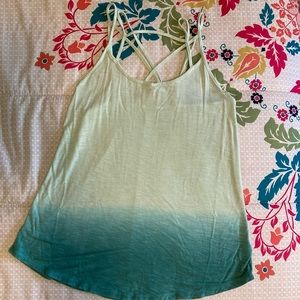 American Eagle Outfitters (AEO) Soft & Sexy Slub Strappy Ombre Tank Size XS
